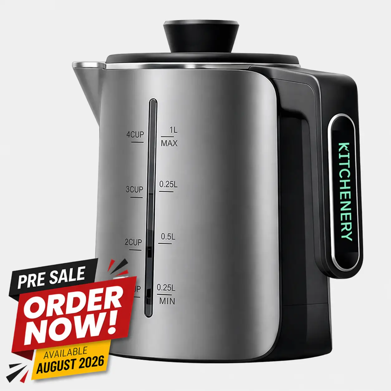 Controlled pour from the Kitchenery Perfect Pour Induction Kettle